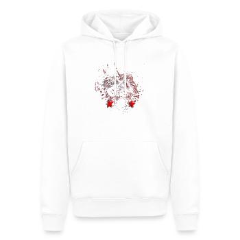 licence_to_rock_a - Sweat à capuche Premium bio Homme - blanc - Devant - Nico (187cm)