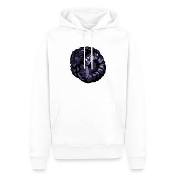Blackberry - Men’s Premium Organic Hoodie - white - Front - Nico (187cm)