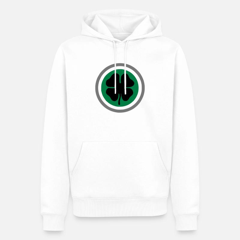 Flogging Molly Shamrock - Männer Premium Bio Hoodie - Weiß