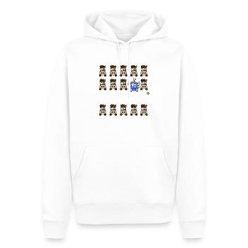 Licorne Bleu - Be Different, WT - Sweat à capuche Premium bio Homme - blanc - Devant - Nico (187cm)