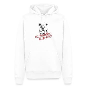 Staffordshire Bullterrier - Männer Premium Bio Hoodie - Weiß - Vorne - Nico (187cm)
