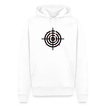zielscheibe_mit_einschussloechern_2c - Sweat à capuche Premium bio Homme - blanc - Devant - Nico (187cm)