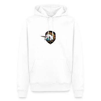 unicorne team - Sweat à capuche Premium bio Homme - blanc - Devant - Nico (187cm)