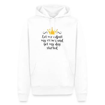 Krone - Männer Premium Bio Hoodie - Weiß - Vorne - Nico (187cm)