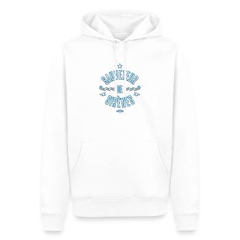 sauveteur de sirenes 2 - Sweat à capuche Premium bio Homme - blanc - Devant - Nico (187cm)