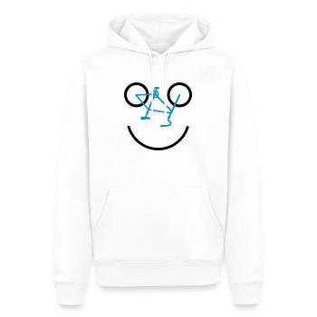 bicycle smiley - Männer Premium Bio Hoodie - Weiß - Vorne - Nico (187cm)