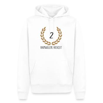 Hochzeitstag 2 - Männer Premium Bio Hoodie - Weiß - Vorne - Nico (187cm)
