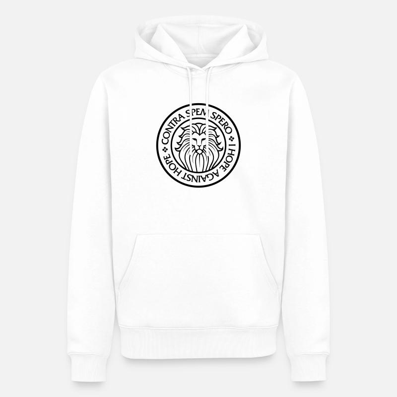 Contra Spem Spero - Männer Premium Bio Hoodie - Weiß