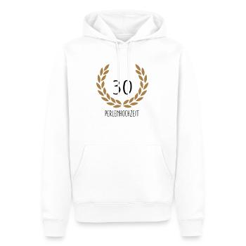 Hochzeitstag 30 - Männer Premium Bio Hoodie - Weiß - Vorne - Nico (187cm)