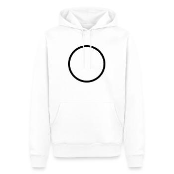 kreis Outline - Männer Premium Bio Hoodie - Weiß - Vorne - Nico (187cm)