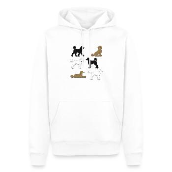 Pudel Auswahl - Männer Premium Bio Hoodie - Weiß - Vorne - Nico (187cm)