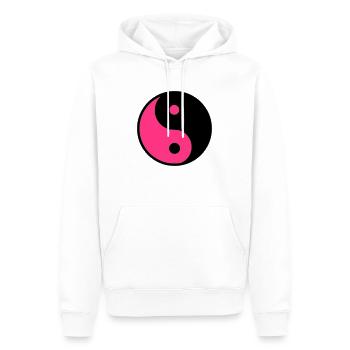Yin Yang - Männer Premium Bio Hoodie - Weiß - Vorne - Nico (187cm)