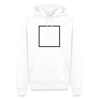 Quadrat nicht gefüllt - Männer Premium Bio Hoodie - Weiß - Vorne - Nico (187cm)