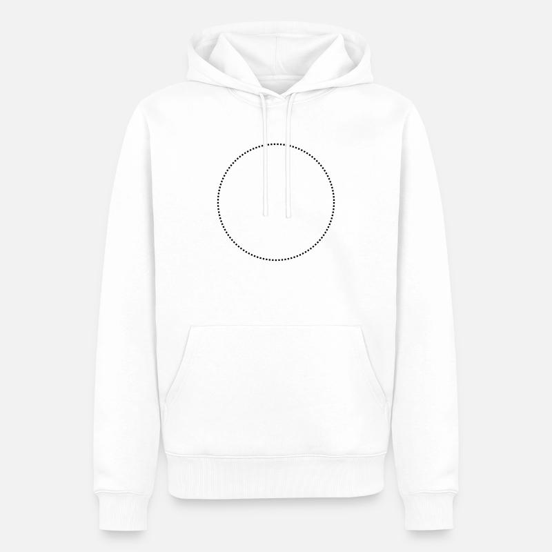kreis gestrichelt - Sweat à capuche Premium bio Homme - blanc