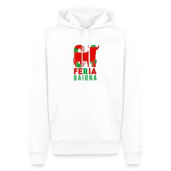 64 Taureau Bayonne - Sweat à capuche Premium bio Homme - blanc - Devant - Nico (187cm)