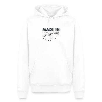 Made in Provence - Sweat à capuche Premium bio Homme - blanc - Devant - Nico (187cm)