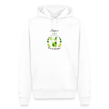 Maman potion magique - Sweat à capuche Premium bio Homme - blanc - Devant - Nico (187cm)