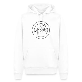 Streit Verbot - Männer Premium Bio Hoodie - Weiß - Vorne - Nico (187cm)