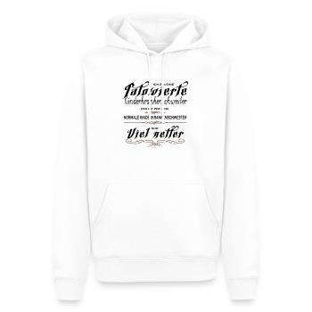 Tätowierte Kinderkrankenschwestern sind netter! - Männer Premium Bio Hoodie - Weiß - Vorne - Nico (187cm)