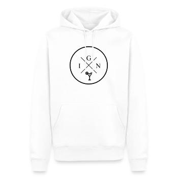 gin - Männer Premium Bio Hoodie - Weiß - Vorne - Nico (187cm)