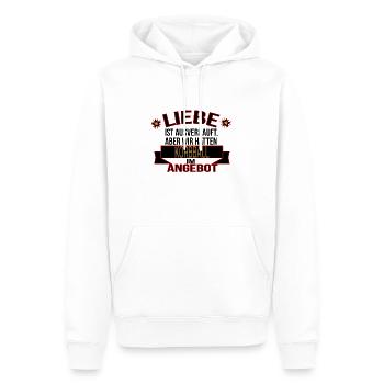 KORBBALL - Männer Premium Bio Hoodie - Weiß - Vorne - Nico (187cm)