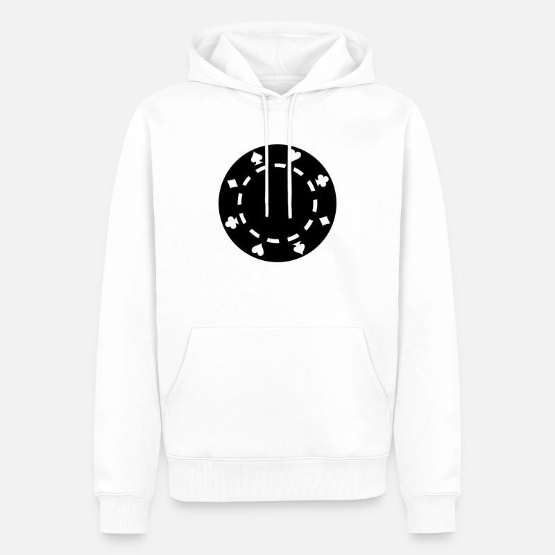 Poker chips - Männer Premium Bio Hoodie - Weiß