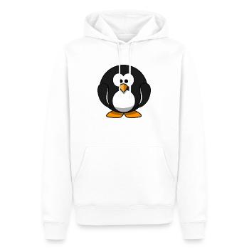 penguin159 - Sweat à capuche Premium bio Homme - blanc - Devant - Nico (187cm)