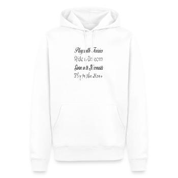 Play with Fairies - Schultertasche aus Recycling M - Männer Premium Bio Hoodie - Weiß - Vorne - Nico (187cm)