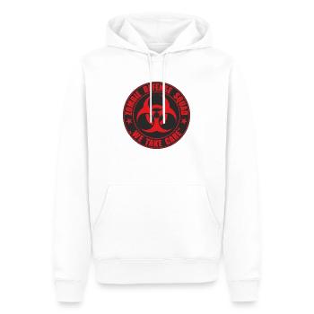 Zombie Defense Squad - Digitaldruckmotiv - Männer Premium Bio Hoodie - Weiß - Vorne - Nico (187cm)