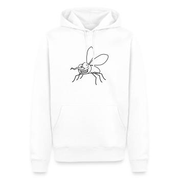grin_mosquito_1c - Sweat à capuche Premium bio Homme - blanc - Devant - Nico (187cm)