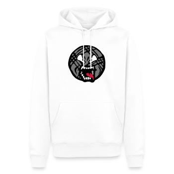Petanque Cartoon Gesicht Zunge Mund von - Männer Premium Bio Hoodie - Weiß - Vorne - Nico (187cm)