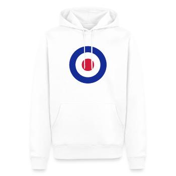 Mod - Men’s Premium Organic Hoodie - white - Front - Nico (187cm)