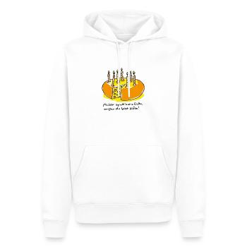 Alter & Käse - Männer Premium Bio Hoodie - Weiß - Vorne - Nico (187cm)