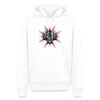 TECHNO - Sweat à capuche Premium bio Homme - blanc - Devant - Nico (187cm)