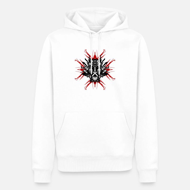 TECHNO - Sweat à capuche Premium bio Homme - blanc