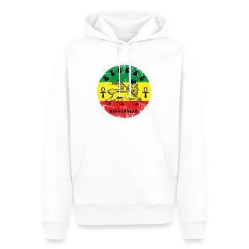 Reggae - Sweat à capuche Premium bio Homme - blanc - Devant - Nico (187cm)