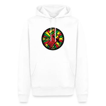 Reggae - Sweat à capuche Premium bio Homme - blanc - Devant - Nico (187cm)