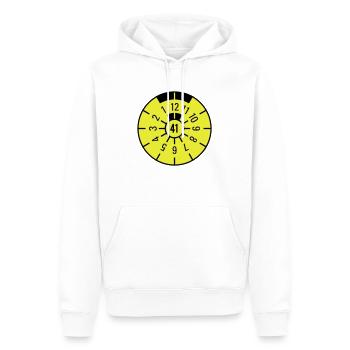 TÜV 1941 - Männer Premium Bio Hoodie - Weiß - Vorne - Nico (187cm)