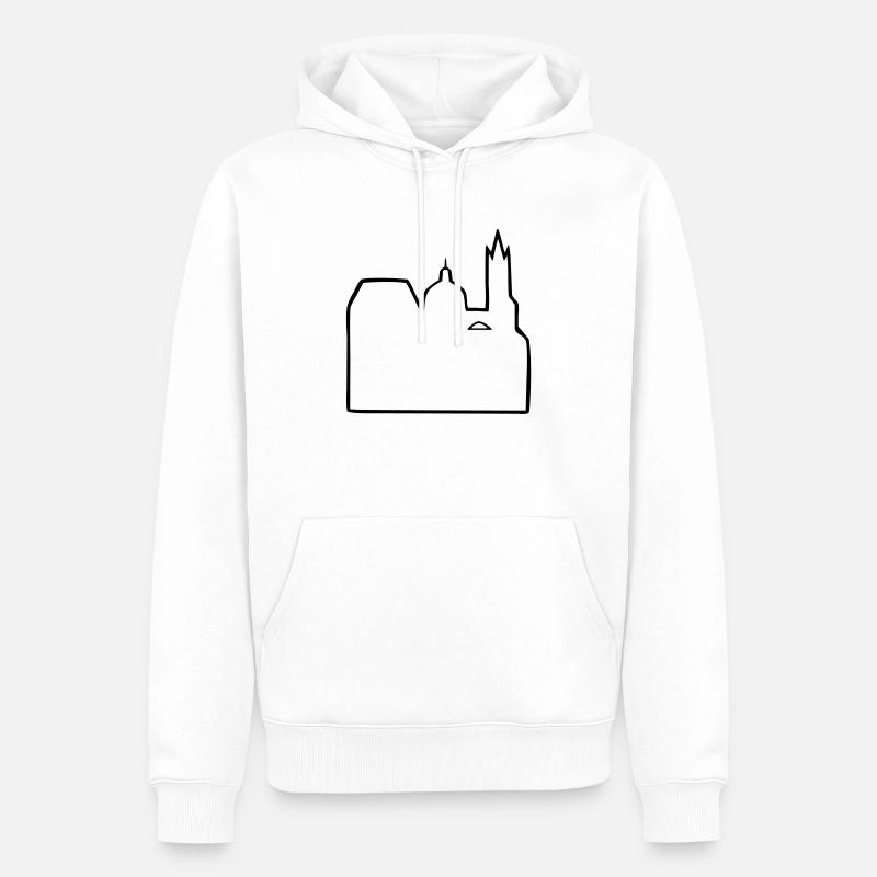Aachener Dom Aachen - Männer Premium Bio Hoodie - Weiß