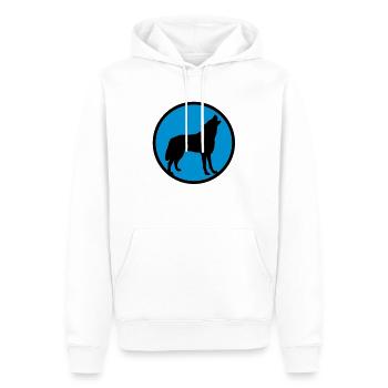 wolf_092011_d_2c - Sweat à capuche Premium bio Homme - blanc - Devant - Nico (187cm)