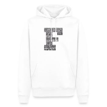 Francfort Noir - Sweat à capuche Premium bio Homme - blanc - Devant - Nico (187cm)
