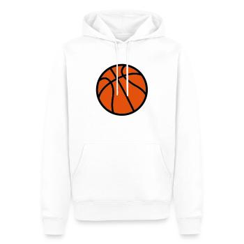 basket-ball - Sweat à capuche Premium bio Homme - blanc - Devant - Nico (187cm)