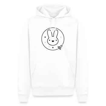 Space Bunny - To Venus And Beyond - Männer Premium Bio Hoodie - Weiß - Vorne - Nico (187cm)