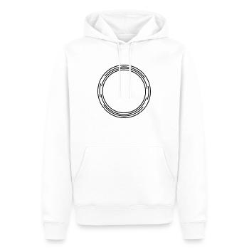 BLASONS ROND 8 TSC - Sweat à capuche Premium bio Homme - blanc - Devant - Nico (187cm)