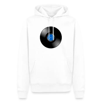 Schallplatte - Männer Premium Bio Hoodie - Weiß - Vorne - Nico (187cm)