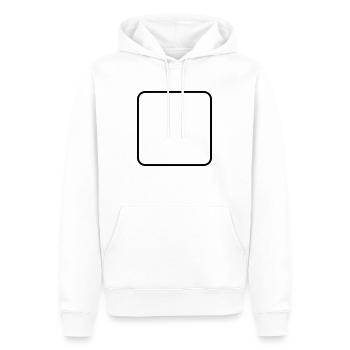 Symboles mathématiques - carré - Sweat à capuche Premium bio Homme - blanc - Devant - Nico (187cm)