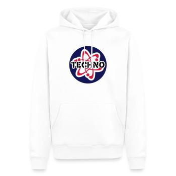 Techno__V006 - Sweat à capuche Premium bio Homme - blanc - Devant - Nico (187cm)