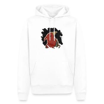 Hipster bird mixed media digital art collage - Men’s Premium Organic Hoodie - white - Front - Nico (187cm)