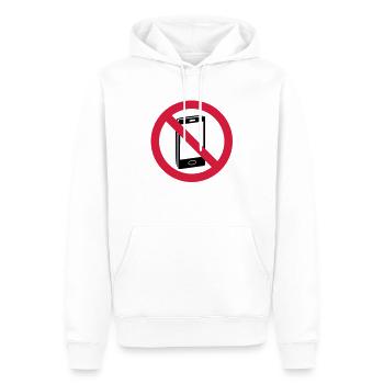Handy verbot - Männer Premium Bio Hoodie - Weiß - Vorne - Nico (187cm)