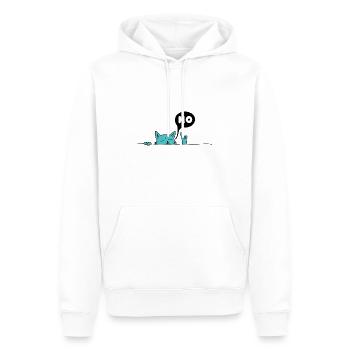 Nein Katze - Männer Premium Bio Hoodie - Weiß - Vorne - Nico (187cm)